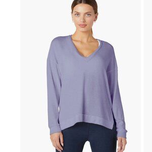 Beyond Yoga Long Weekend Pullover Sweater Long-sleeve purple size XS
